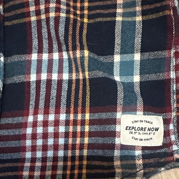 Kids Plaid Button Down Shirt - Multicolor - Picture 3 of 4